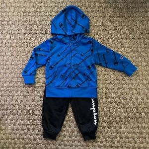 Champion Toddler 2-Piece Track Suit -Royal Blue and Black